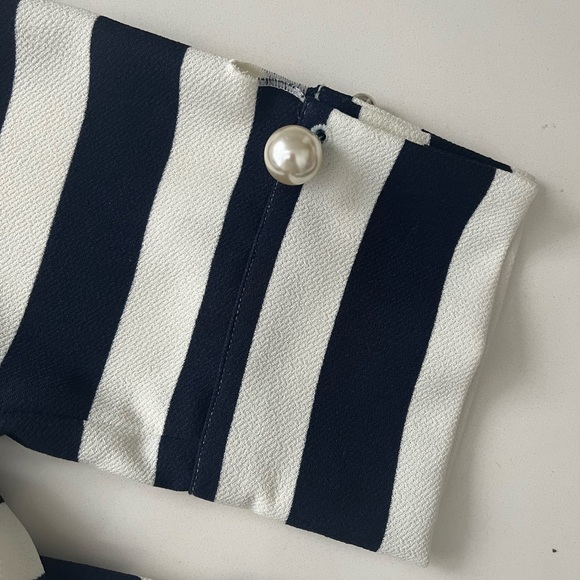 Zara Nautical Navy Striped Top | Small - Picture 12 of 14